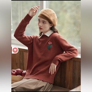 Simple Retro Knit Sweater